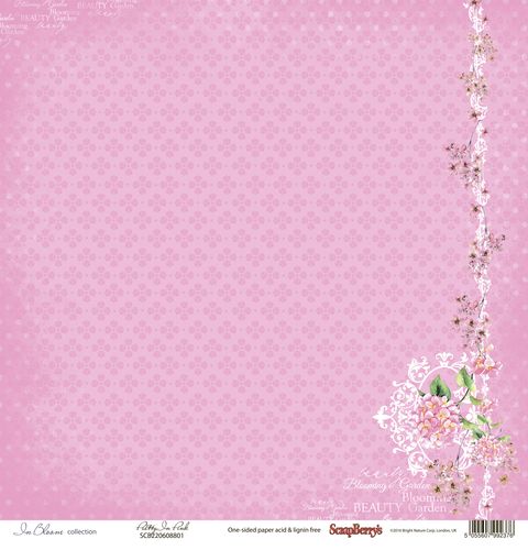 Papper ScrapBerrys In Bloom Pretty Pink Scrapbooking