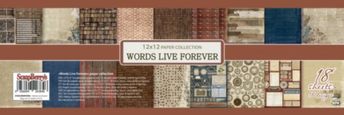 Paper Pad 12x12 ScrapBerrys Words Live Forever Scrapbooking Papper