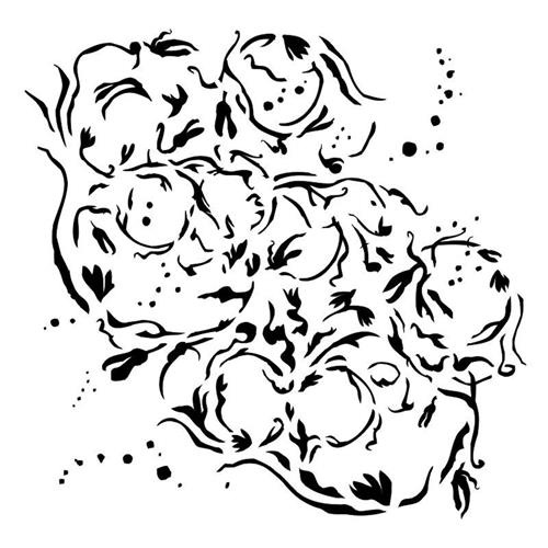 Schablon 13 Arts - Abstract flowers - 6x6 Tum