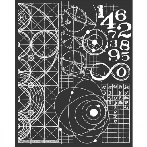 Schablon Stamperia - Cosmos Astronomy & Numbers