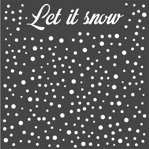 Schablon Stamperia - Let's Snow - 18x18 cm