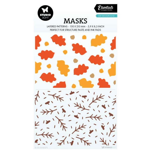 Schablon Studio Light - Leaf Background - Layered Stencil