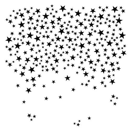 Schablon Stencil 6x6 - Blizzard Of Stars - 13 arts