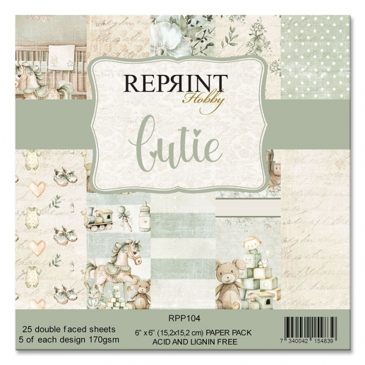 Scrapbooking Paper Pad 6x6 Tum - Bebis - Cutie - Reprint