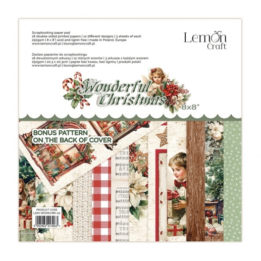 Paper Pad 12x12 - Lemon Craft - Wonderful Christmas
