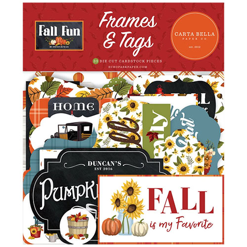 Die Cuts Frames and Tags Carta Bella - Fall Fun - 33 st