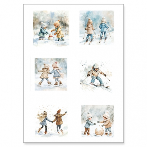 Papper Reprint A4 - Klippark - Children Playing