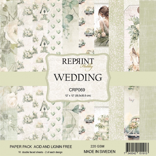 Scrapbooking Papper Bröllop - Reprint - Wedding Collection