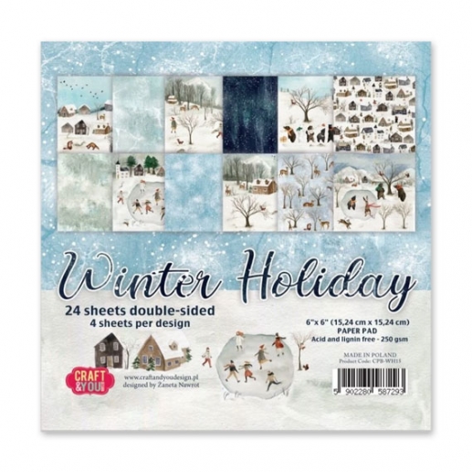 Scrapbooking Julpapper Paper Pad 12x12 - Craft & You - Winter Holiday