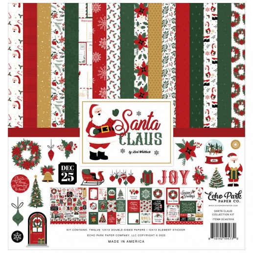 Paper Pad Echo Park - Santa Claus - 12x12 Tum + Stickers
