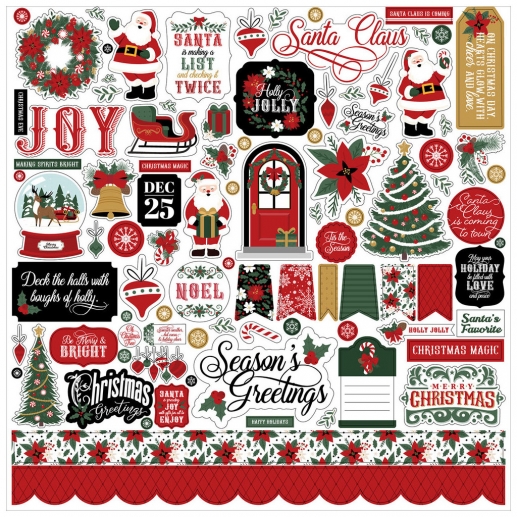 Element Stickers - Echo Park - Santa Claus - 12x12 Tum