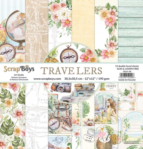 Paper Pad 12x12 - ScrapBoys - Travelers