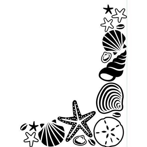 Embossing Folder Seashells Embossingfolder Stansmaskin