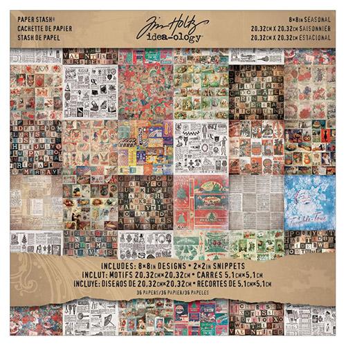 Paper Pad 8”x8” Tim Holtz Idea-Ology Stash Seasonal Collage