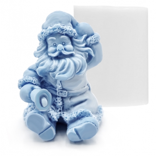 Silikonform Ljusformar - Jultomte Med Bjällra Julform Silicone Mold Christmas