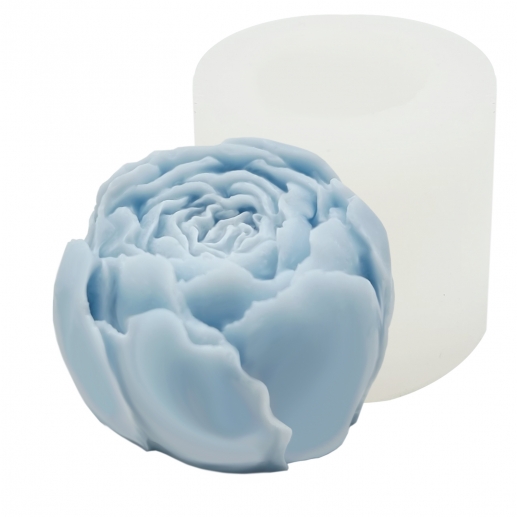 Silikonform Ljusformar - Pion Blomma - 4,1 cm