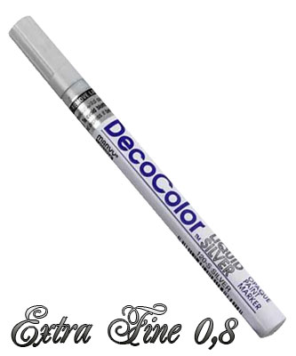 Silverpenna - Decocolor Extra Fine 0,8 - Liquid Silver