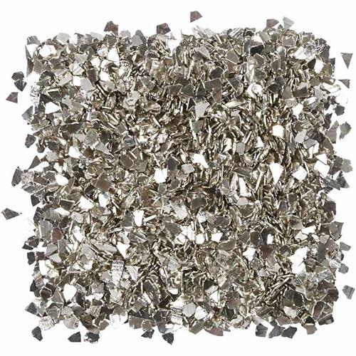 Glitter Flakes 1-3 mm Silver 30 gram Bladguld