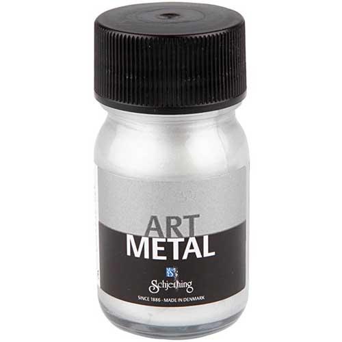 Akrylfärg Art Metal Silver 30 ml Färg till scrapbooking, pyssel och hobby