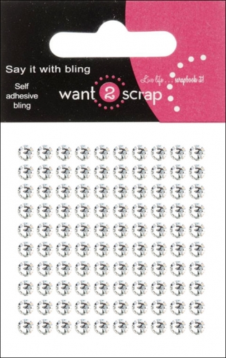 Self-Adhesive Baby Bling 2.5 mm Silver 100 st Rhinestones