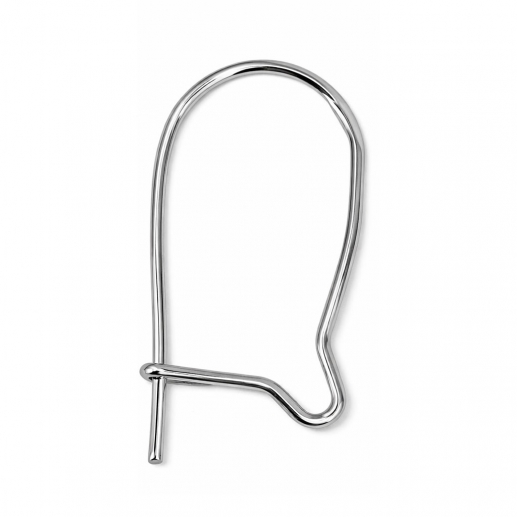 Öronkrokar Båge - 15 mm - Försilvrad - 200 st