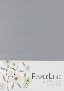 Metallic A4 - 120g Papper - Paper Line - Silver