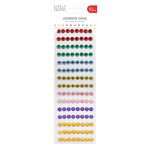 Självhäftande Rhinestones - 10 mm - 120 st