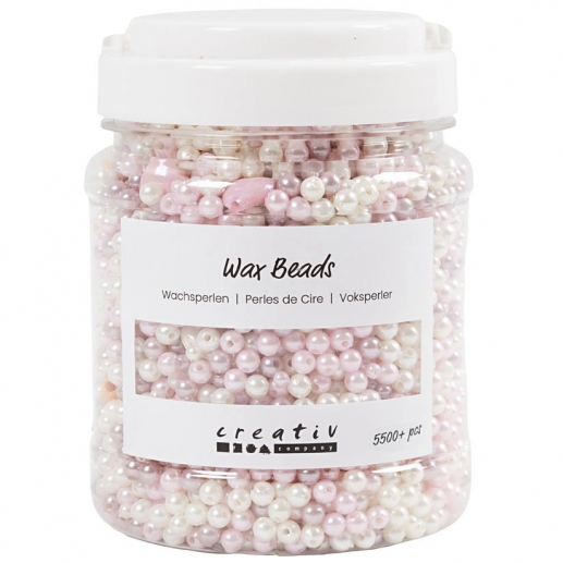 Vaxpärlor - Pink Soft Mix - 425 gram - 5500 st