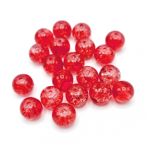 Glaspärlor 8 mm - Fuchsia - 20 st