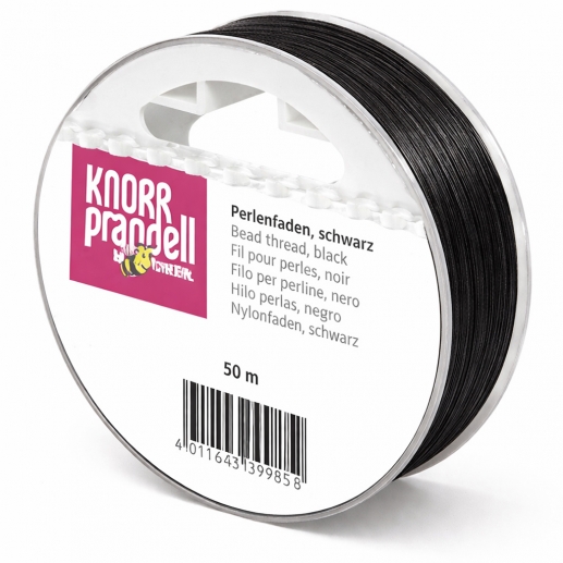 Smyckestråd Nylon 0,25 mm 50 m Svart till scrapbooking, pyssel och hobby