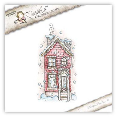 Stämpel Magnolia Waiting For Christmas 2014 Snowy Cottage Stämplar Embossing