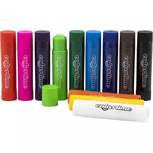 Soft Color Stick 12 st 6,5 g L: 8 cm Mixade färger Sticks