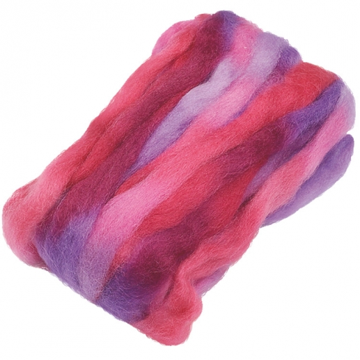 Kardad Ull 25g - Space Dyed Wool - Purple Pink