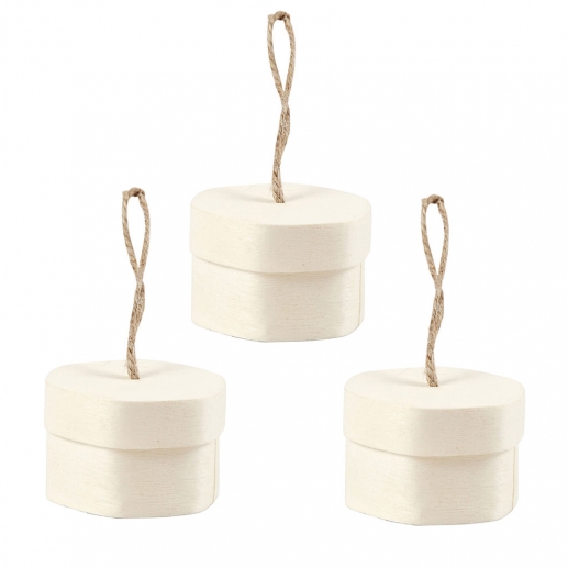 Trä Ask med upphängning - 4,5x3 cm - 3 st