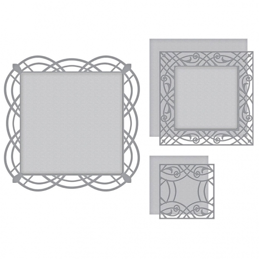Spellbinders die Adoria Square Shadowbox Frame Spellbinder Dies