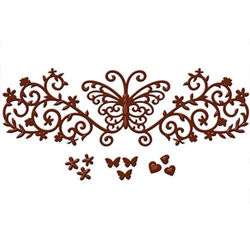 Spellbinder Shapeabilities Dies Royal Flutter Dekorationer DIY