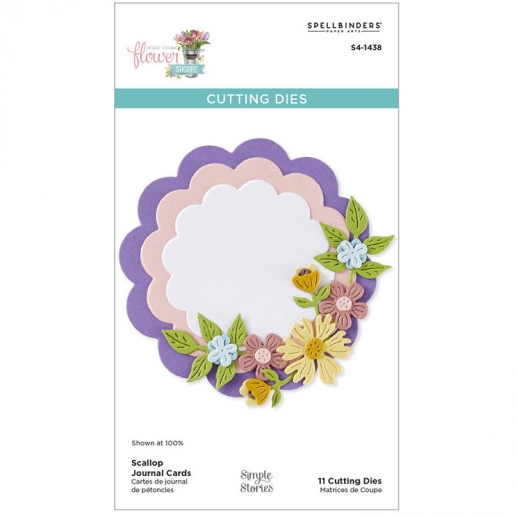 Dies Etched Spellbinders - Scallop Journal Cards