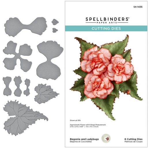 Dies Spellbinder Begonia Flowers - Summer Solstice Garden - 6 dies