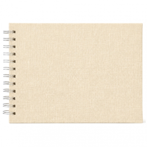 Fotoalbum Spiralbundet - 17x23 cm - Beige Fabric - 15 sidor