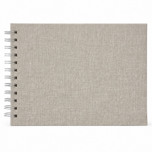 Fotoalbum Spiralbundet - 17x23 cm - Grey Fabric - 15 ark