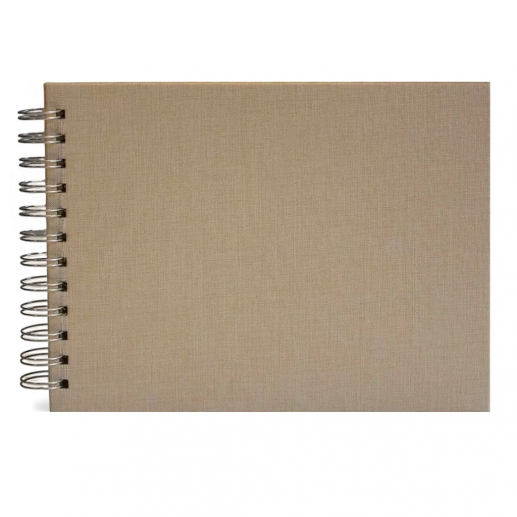 Fotoalbum Spiralbundet - 17x23 cm - Beige Fabric - 15 sidor