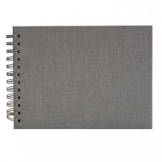 Fotoalbum Spiralbundet - 17x23 cm - Grey Fabric - 15 sidor