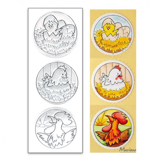 Clear stamps - Chicken Family - Marianne Design