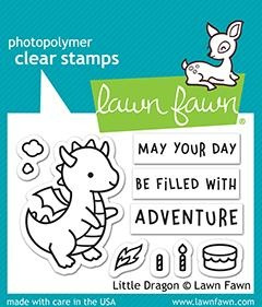 Stämpelset Lawn Fawn Little Dragon Stämplar
