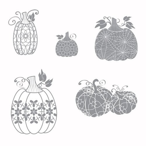 Stämpelset Spellbinders - Martha's Pumpkins - 5 st