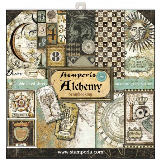 Paper Pad Stamperia Alchemy 12x12 Tum till scrapbooking, pyssel och hobby
