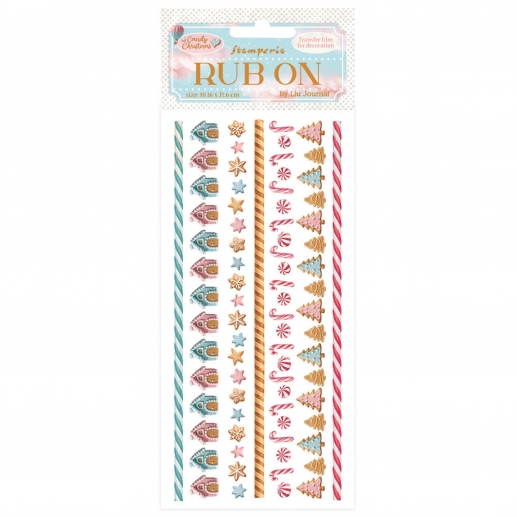 Rub Ons - Candy Christmas Stripes - Stamperia