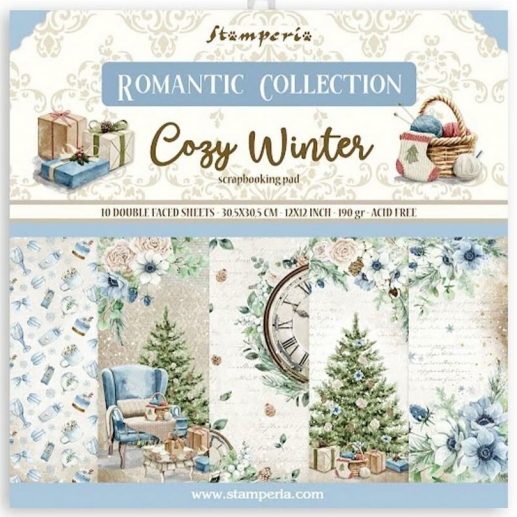 Scrapbooking papper Stamperia Cozy Winter Julmotiv