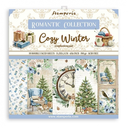 Scrapbooking papper Stamperia Cozy Winter Julmotiv