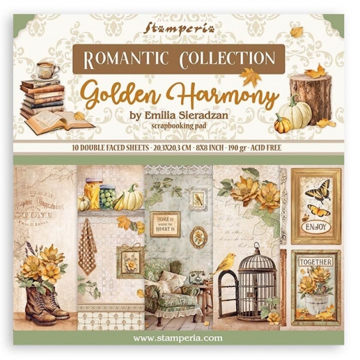 Paper Pad 8x8 Stamperia - Golden Harmony